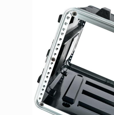 12 &quot;عمق 6U ABS مكبر للصوت حالة خفيفة الوزن تويست أقفال × 4 ، 2 مقابض حمل