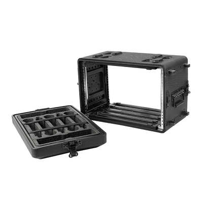 15 `` 390mm العمق 6U Shockmount Rack Flight Case Anti Presure غطاءان