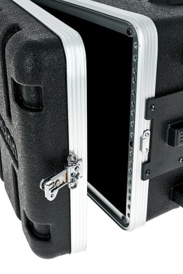 PA / DJ geers 17 &quot;عمق 6u Rolling Rack Case Twist Latches خفيفة الوزن
