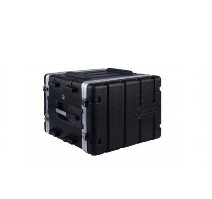 متين ABS 8U 19 بوصة حامل حافظة / Pa Dj Flight Case 4X مزلاج تويست شديدة التحمل