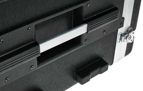 متين ABS 8U 19 بوصة حامل حافظة / Pa Dj Flight Case 4X مزلاج تويست شديدة التحمل