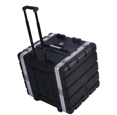 ABS 19 &quot;10U Rolling Flight Rack Mount Case مع عجلات لصوت DJ